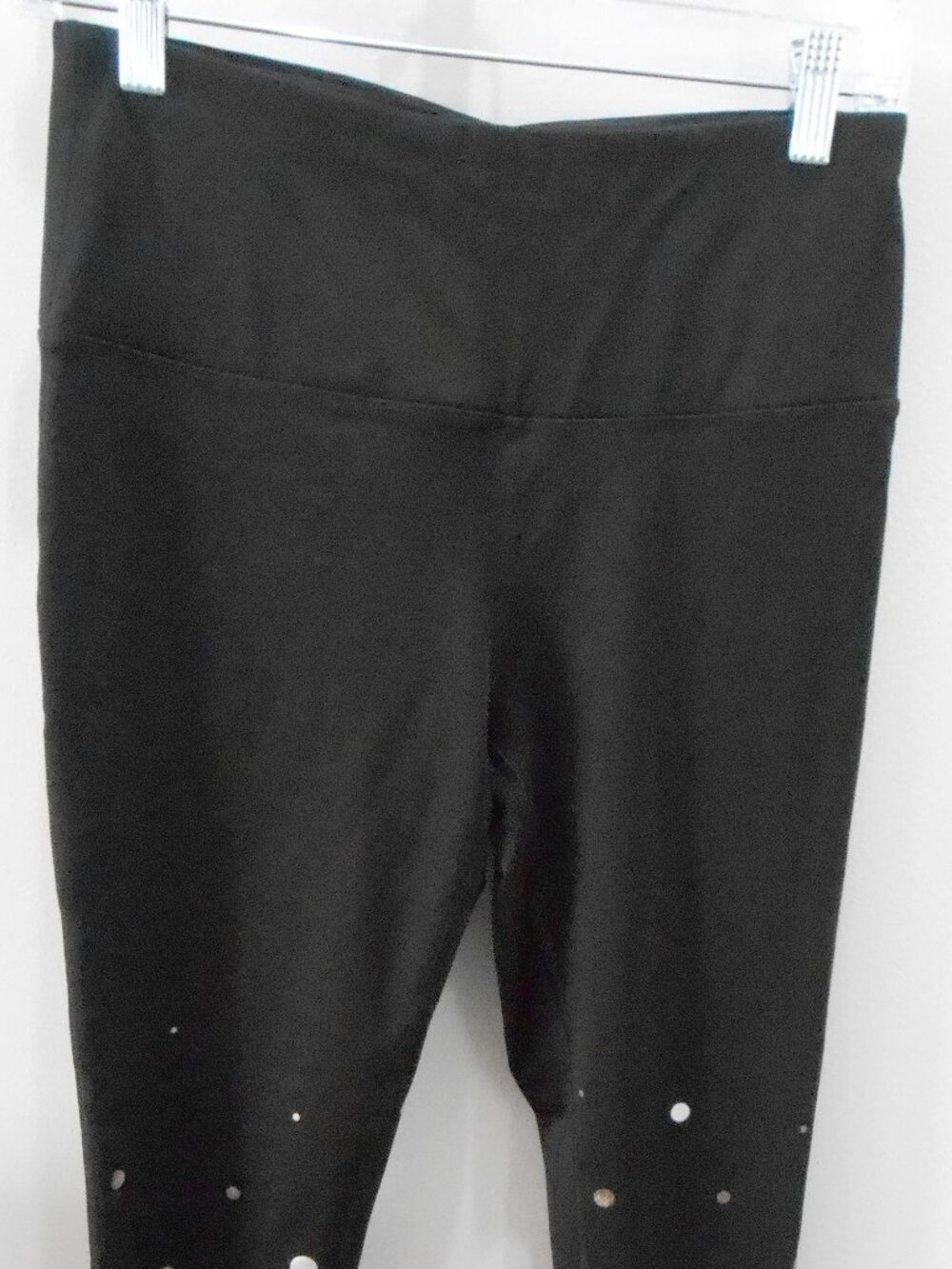 MTA Sport Women's Black w/Bronze Silver Circles Athletic Pants Leggings Size-S